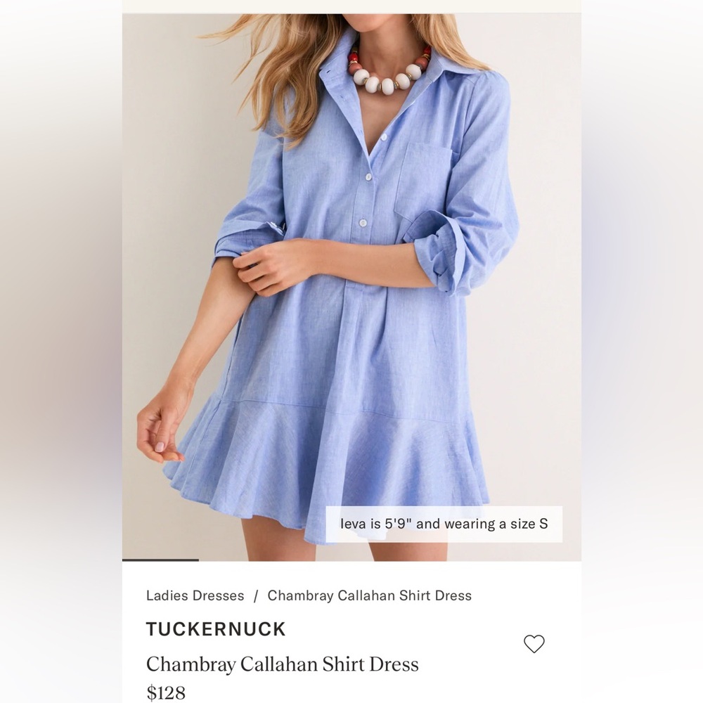 Tuckernuck Chambray Callahan Shirt Dress- Medium- Like New - Picture 5 of 5
